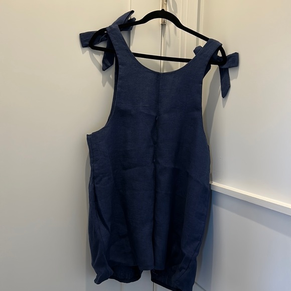 Blue overall shorts . - Picture 1 of 1